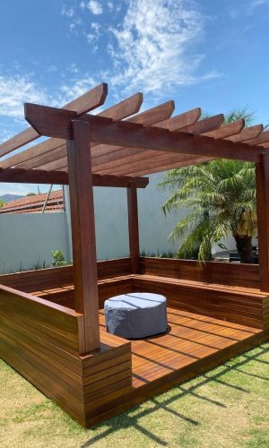 Deck de Cópia de Coleção Outdoor Pergolado Cumaru