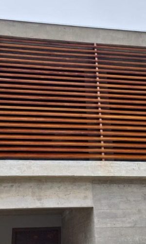 Forro de Cópia de Coleção Outdoor Brise Garapeira Escurecida