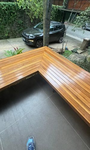 Forro de Cópia de Coleção Outdoor Réguas de Cumaru Revestimento de banco